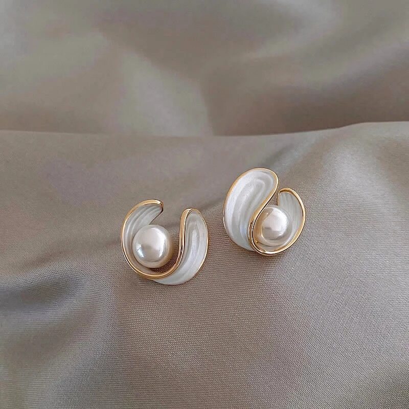 Antoinette Luxe Bijele Opale Naušnice