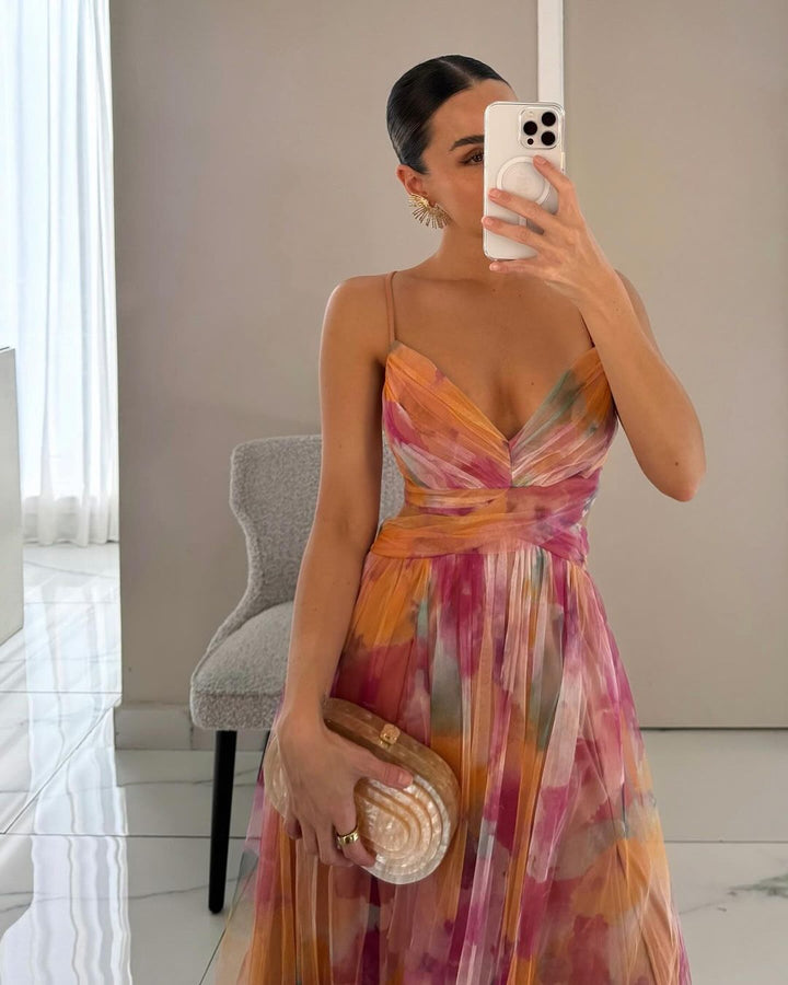 Bella - Elegantna Cvjetna Maxi Haljina