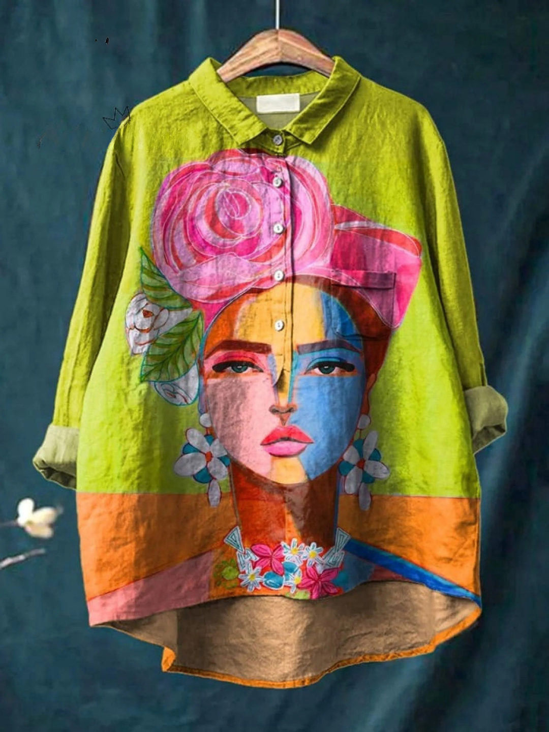 Amber | Ulje na platnu Freda portret umjetnosti tiskana ženska casual majica