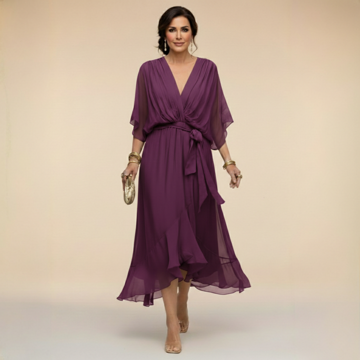 Jessica - Elegantna haljina s V-izrezom