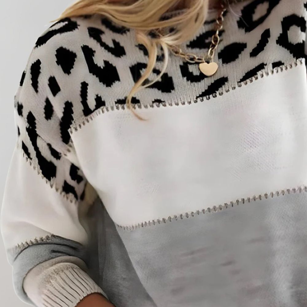 Romanka - Džemper Leopard Elegancija