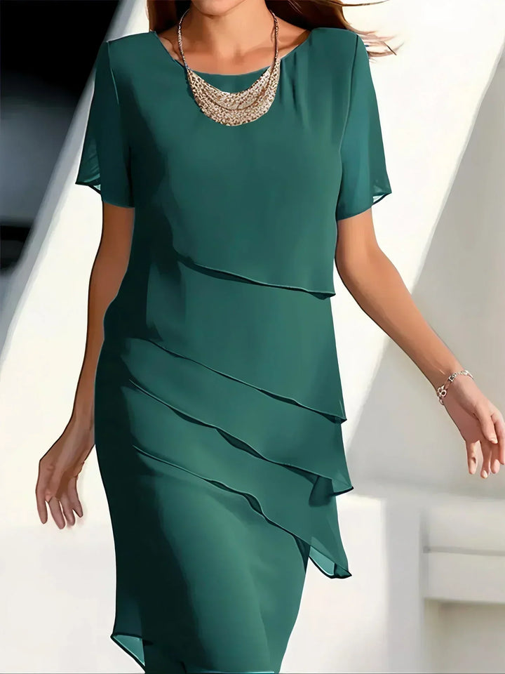 Aria - Vječna Chiffon Haljina s Raskošnim Naborima