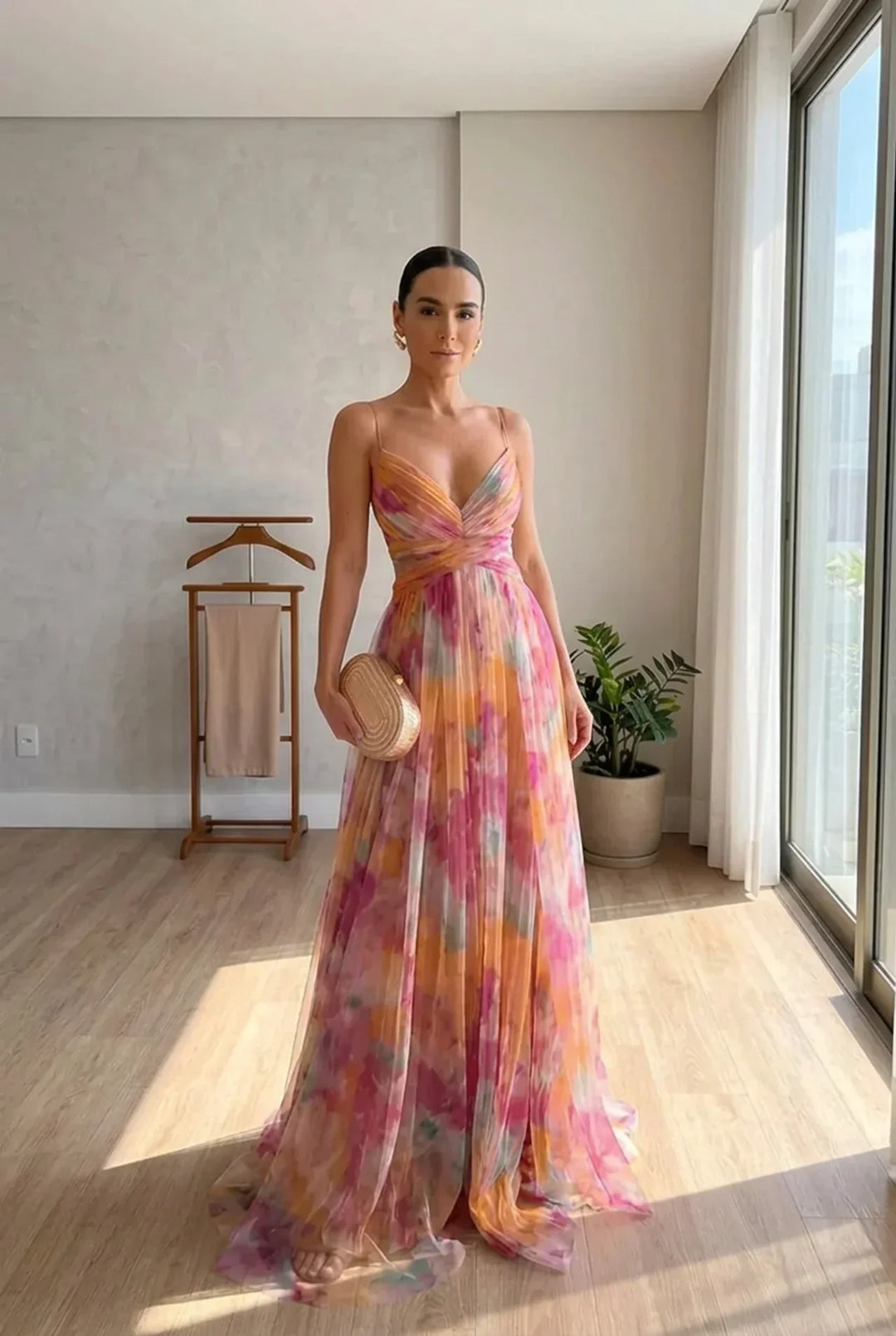 Bella - Elegantna Cvjetna Maxi Haljina