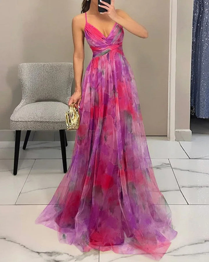Bella - Elegantna Cvjetna Maxi Haljina