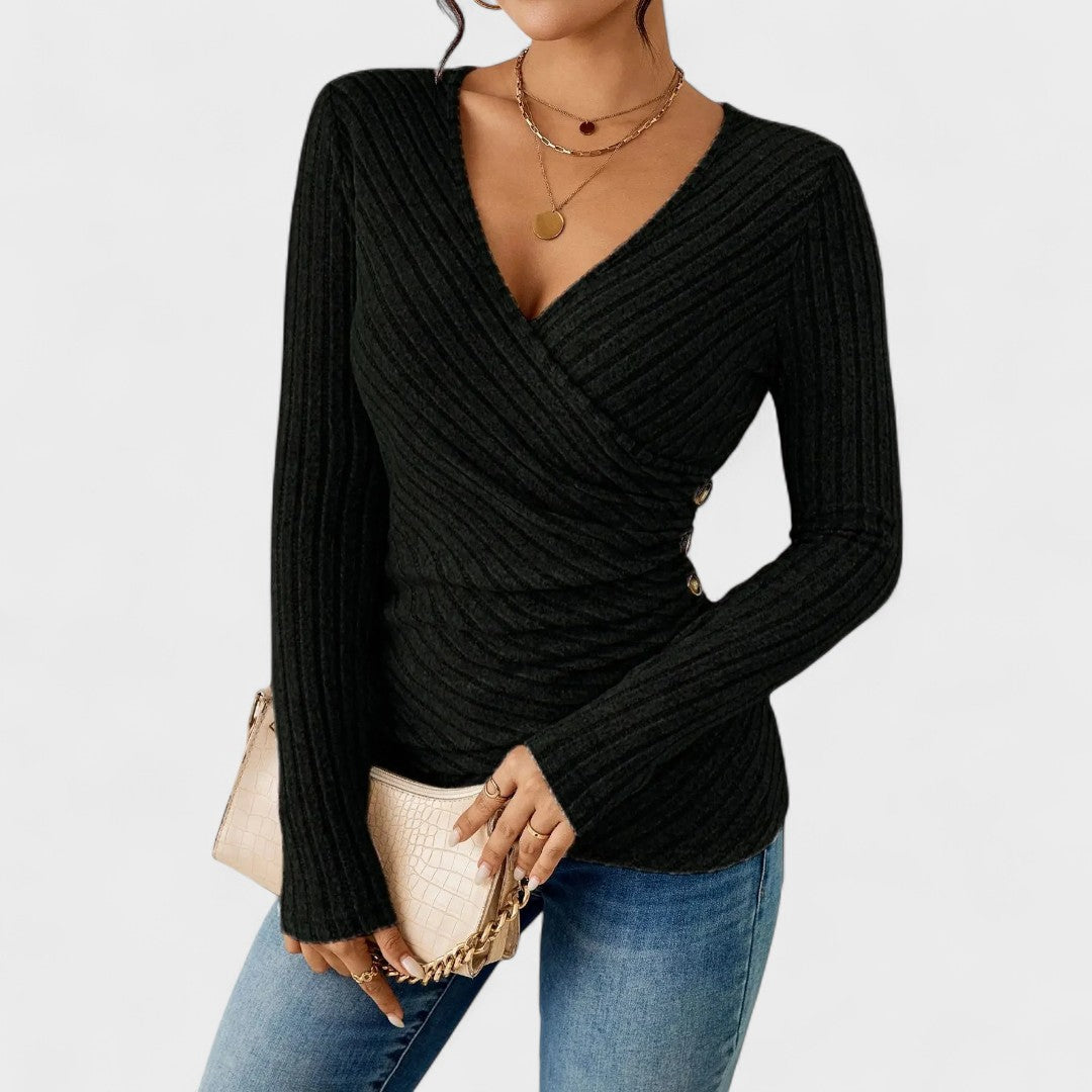 Jelena – Elegantna majica s V-izrezom